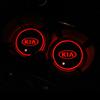 2026 Hot Car Sticker 2PCS /set Car Water Coaster 7 Colors Ambient Light Car Cup Holder Mat for Kia Rio 3 Soul Picanto EV6 Cerato