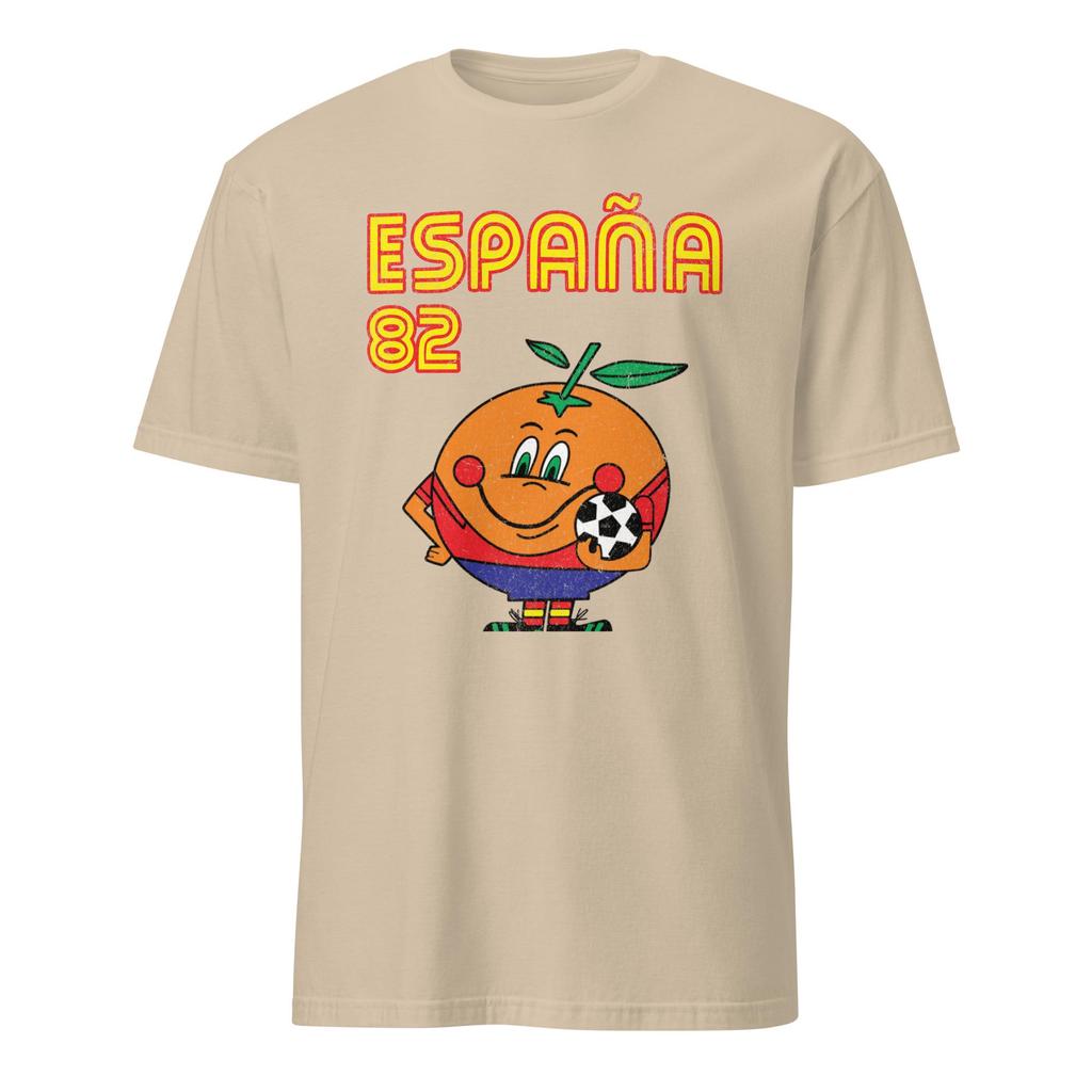 Retro Vintage Spain Mascot Soccer Shirt Naranjito Spain Graphic Tshirt Summer Cotton Unisexs Tshirt Kids Clothing Tee Unisex