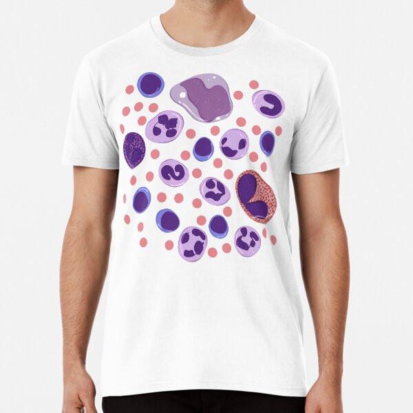 

Большой узор белых кровяных клеток от S до 5XL Сделано в Австралии/США Футболка 3XL