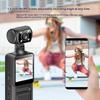 4K Vlogging Camera Handheld Video Camcorder Stabilization Wifi 180 Degree Rotatable Lens with LCD Screen for Outdoor
