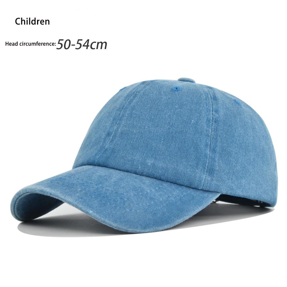 New Solid Children Summer Cap Women Ponytail Baseball Cap Hats Men Baseball Cap Cotton Outdoor Simple Vintage Visor Casual Cap