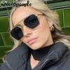 Retro Steampunk Square Sunglasses Women  Luxury Brand Trendy Metal Frame Outdoor Driving Sun Glasses Classic Shades For Lady