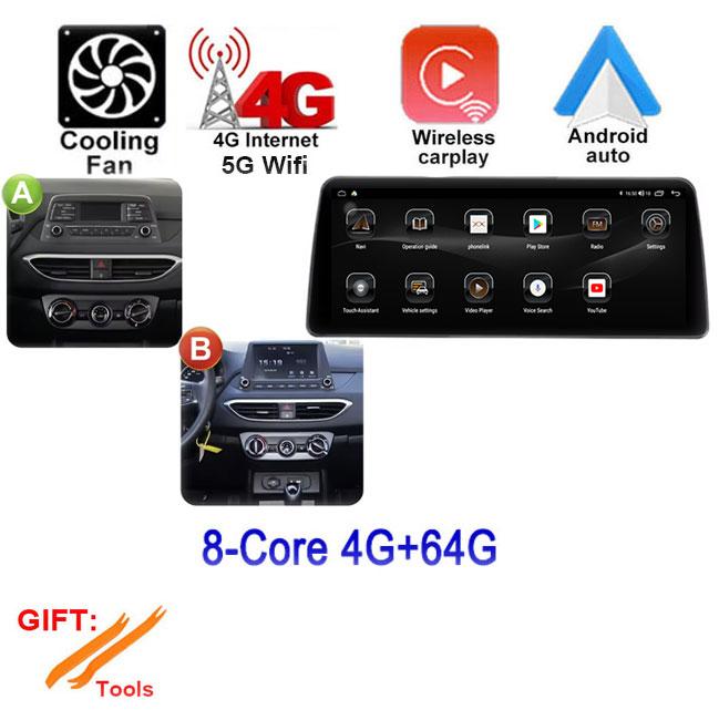 12.3 Inch Wireless CarPlay For  Hyundai Elantra 2017 Car intelligent System Navigation GPS Display Touch Screen Android Auto