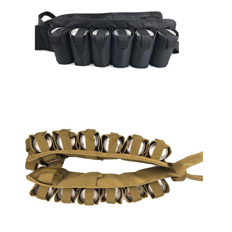 Getränke-Gürteltasche für Outdoor-Klettern, Camping, Wandern, 12 Stück, Holster, tragbare Flaschen-Taille, Bier-Gürteltasche, praktische Weinflaschen-Getränkedosenhalter-Tasche