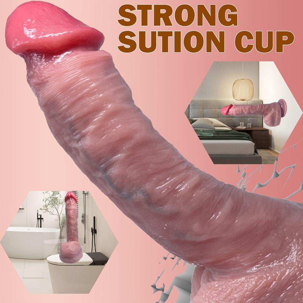 8.66in 4-in-1 Sexy Dildo Vibrator with 10 Vibration Modes,360° Telescopic Rotation,Slow Heating,Remote Control.Ideal As A Gift or Prank Prop