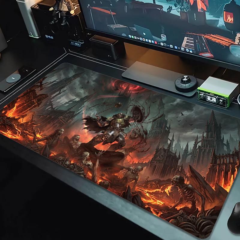 Podkładka pod mysz Doom Duża Podkładka na stół do gier Antypoślizgowa Podkładka pod laptopa Tablet Duża podkładka pod mysz XXL Mata do gry na Mini PC Z blokowaną krawędzią_xia