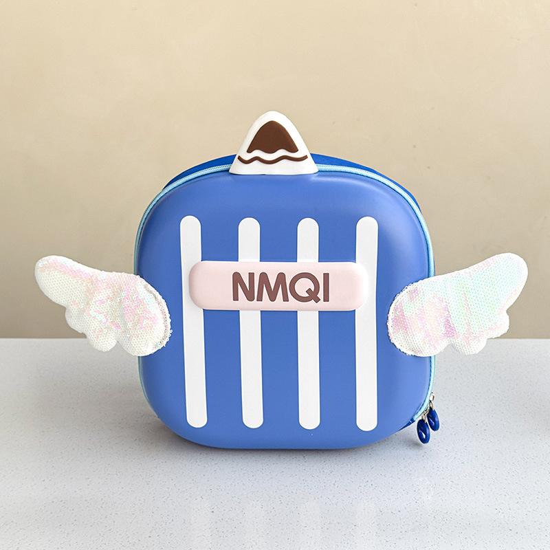 Small Class Kindergarten Children's Schoolbags, Cute Cartoon Wing Eggshell Backpacks for Girls and Boys