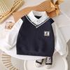 Suéteres de primavera y otoño para niños, polos para niños, conjuntos de dos piezas para bebés.