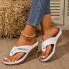 Women'S Summer Outdoor Sandals Flip Flops With Thick Platform Heels Soft Sole Breathable Comfortable Casual Sandal For Women