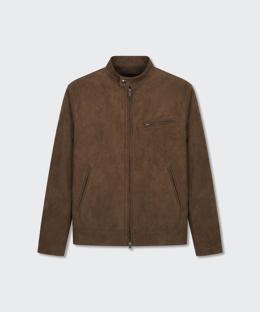 MUSINSA STANDARD Synthetic Suede Racer Jacket [Light Brown]
