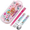 Skater Children's Lunch Box Trio Set Chopsticks Spoon Fork Kids Cutlery Antibacterial Treatment Easy To Open Sliding Type Made In Japan Paw Patrol GIR