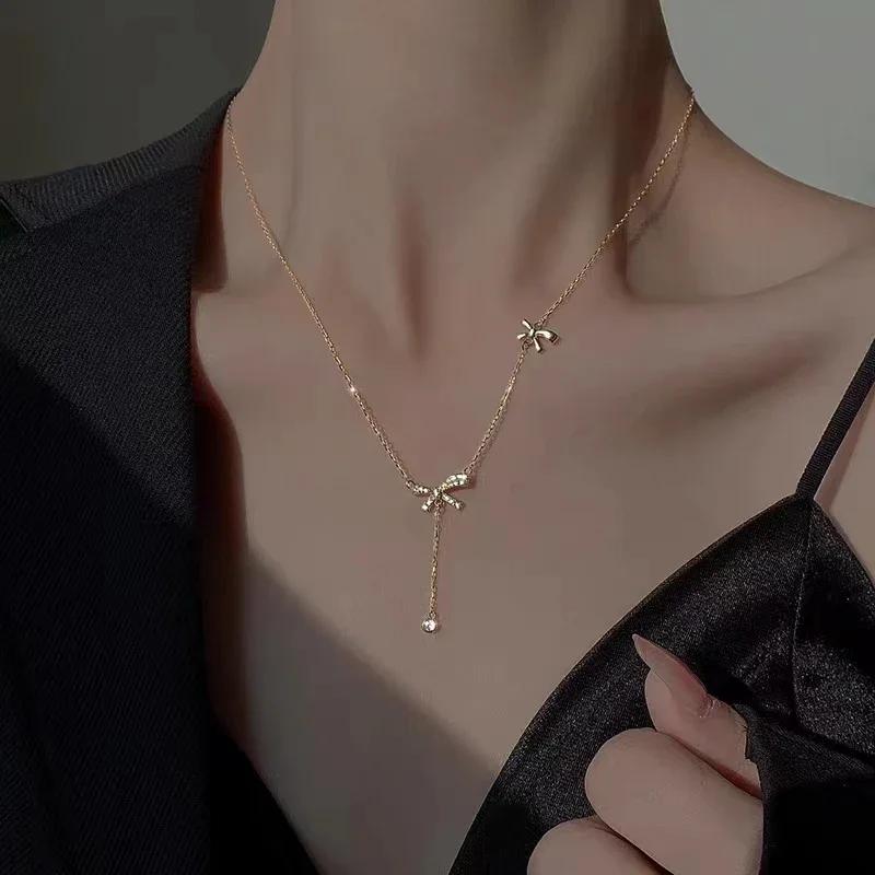 Stainless Steel Necklaces Black Exquisite Minimalist Square Pendant Choker Chains Fashion Necklace For Women Jewelry Party Gifts