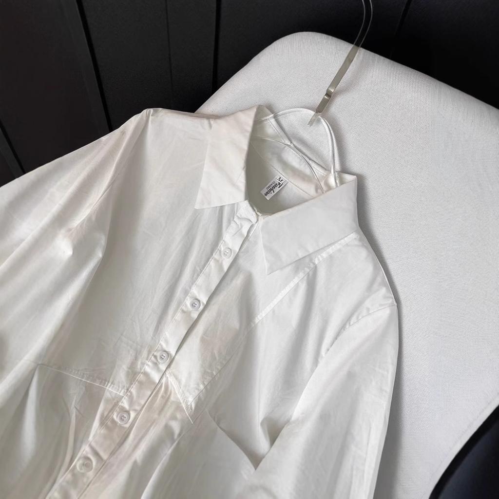 Net version short-sleeved shirt 2025 simple Korean version of fashion lapel single-breasted splicing versatile loose casual shirt women