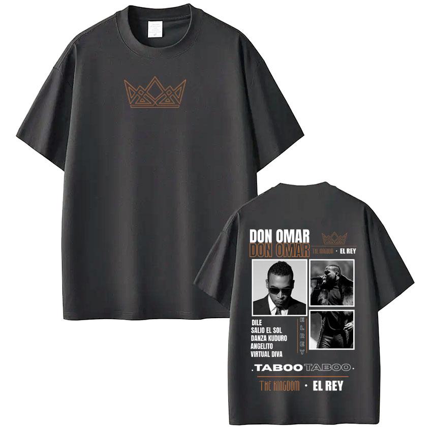 

Rapper Don Omar Album Print Tshirts Unisex Women Fashion Tshirts Shortsleeved Loose Casual Cotton Hiphop Tshirts Streetwear 4XL