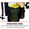 Franklin Sports Fastpitch Softball Bat Bag USA Traveler Elite Bat Backpack Equipment Bat Pack Fits Cleats Bats White - - Girls' & Women's - Helmet, +