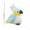 Parrot Stuffed Toy Gift Idea Realistic Look for Backpack, Keys, Desk Blue 12CM