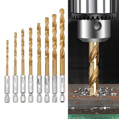 Compatible 8Pcs 36 5mm HSS Hex Shank Drill Bits for Cordless Screwdrivers