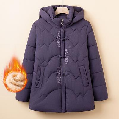 Giacca Imbottita Invernale in Piuma e Cotone per Nonna Giacca Imbottita con Cappuccio per Mezza Età e Anziani Moda Madre Calda Giacca Imbottita in Cotone Nuova.