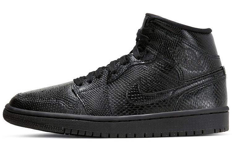 Jordan 1 Mid Черная змеиная кожа Женские BQ6472-010 35.5