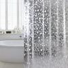 W460xH180cm PEVA Pebble Shower Curtain Transparent Lining Waterproof Bathtub Bathing Cover Cobblestone Bathroom Bath Curtains Liner
