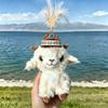Xinjiang Lamb Wool Sheep Plush Keychain: Cute Cartoon Souvenir Pendant and Hanging Ornament