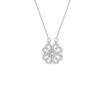 Four-Leaf Clover Multi-Wear Folding Clavicle Necklace with Full Diamond Love Design