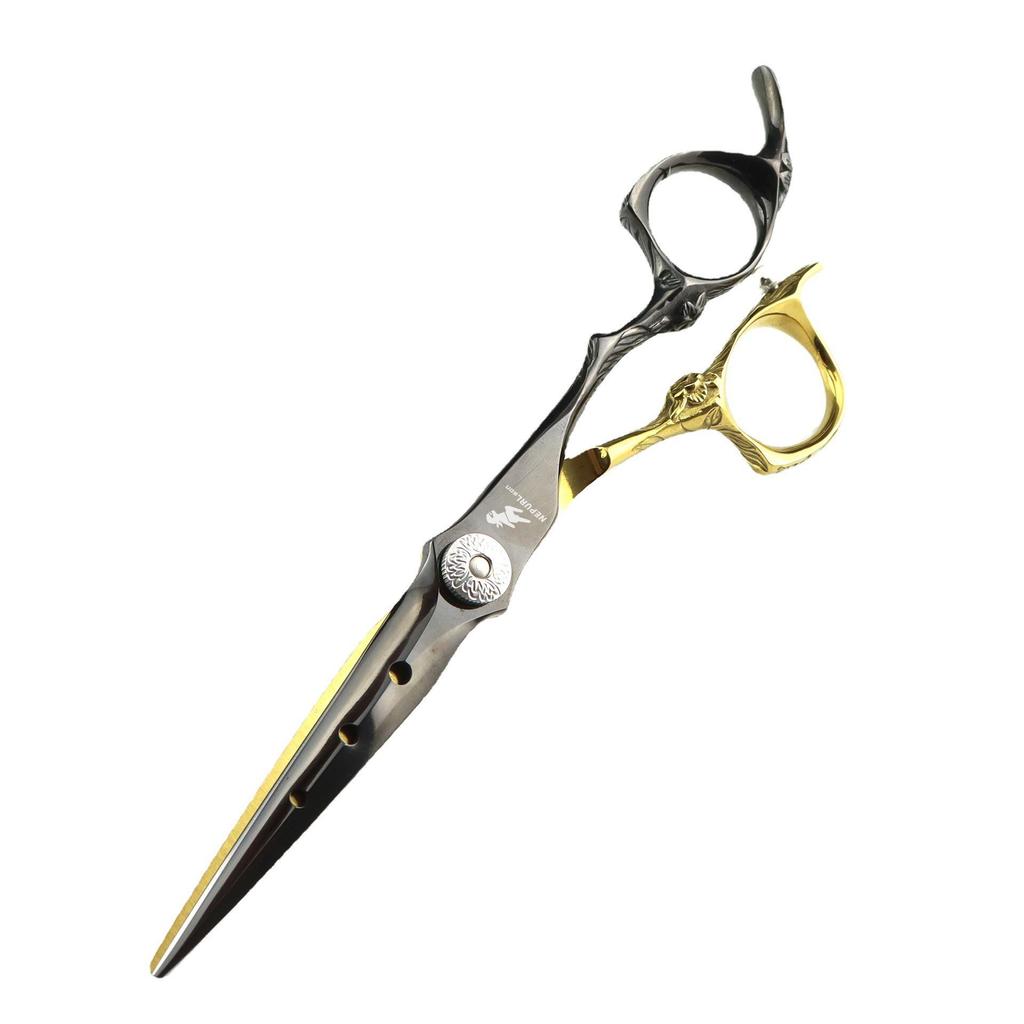 XGL-88 Black Gold Hairdressing Scissors Set: Straight, Serrated, Thinning Scissors for Barber Shops