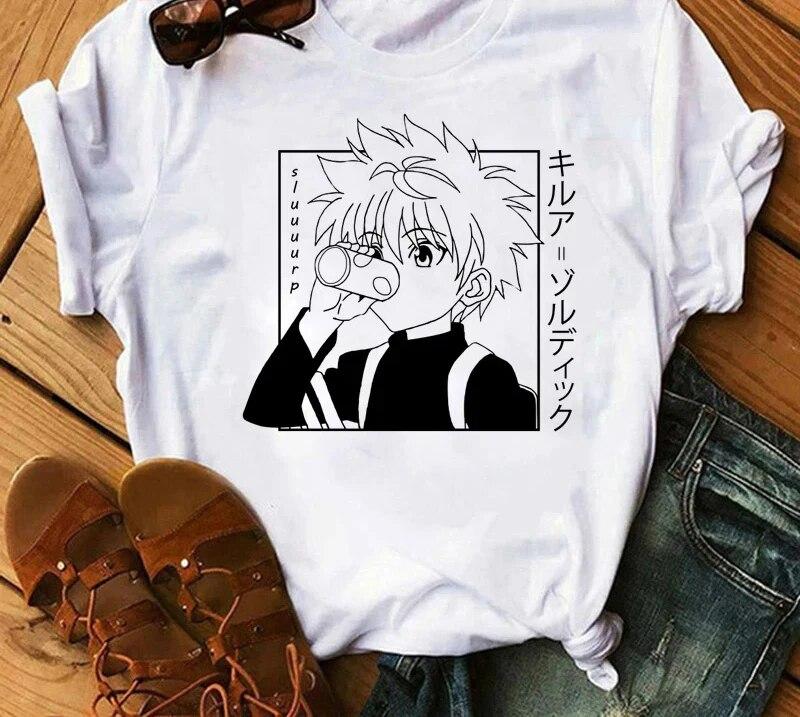 Japanese Anime Hunter x Hunter Graphic Print T Shirt Fashion Casual Vintage Short Sleeve Plus Size T Shirt Women