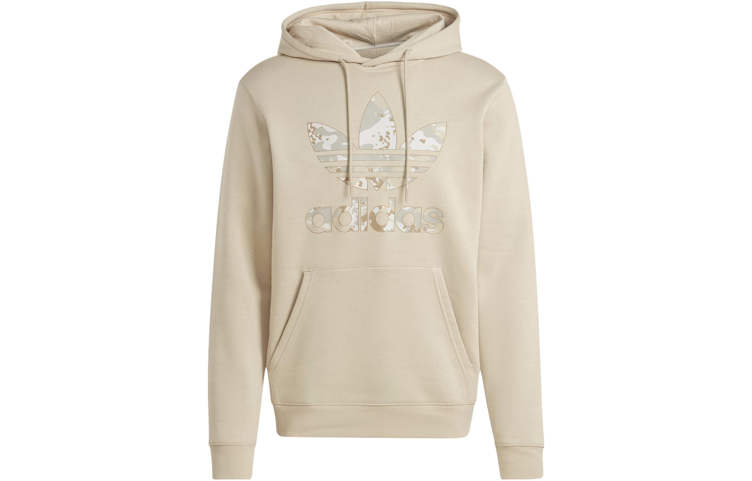 Adidas Originals Graphics Camo Infill Erkek Sweatshirts Men s Beige Hooded Moderate Regular IU4682 XXL