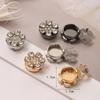 Detachable Rhinestone Button Covers DIY Flower Button Covers  for Clothing Decorative