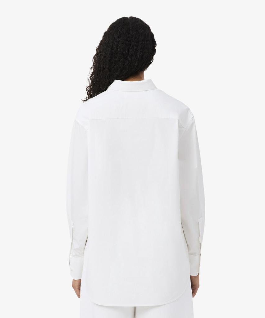 LACOSTE Women'S Oversized Classic Poplin Shirt Cf1054-56G 001