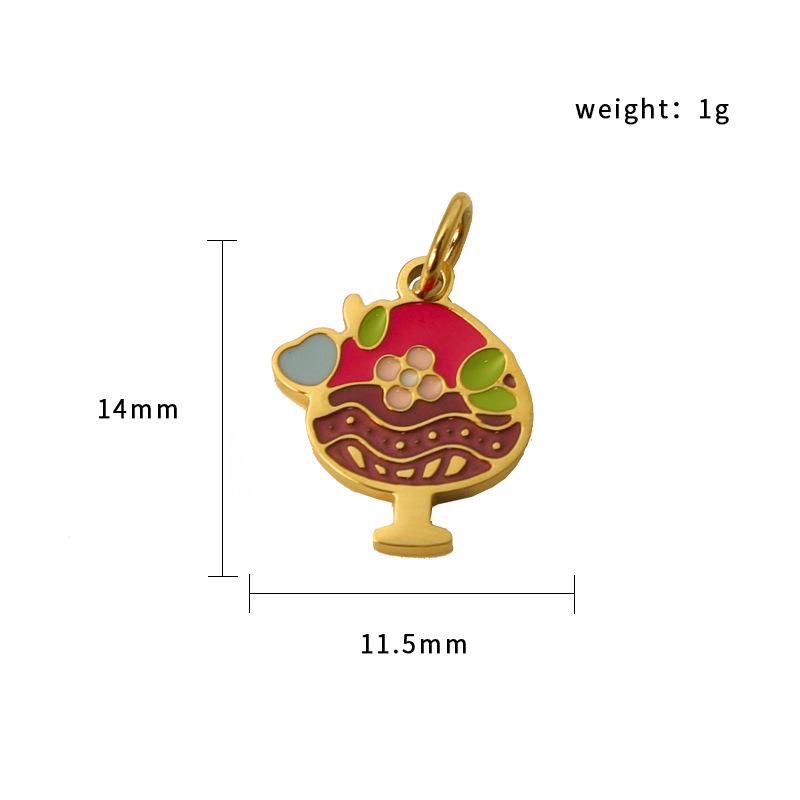 Diy Accessories Pendant Earrings Pendant Cartoon Rabbit Strawberry Cherry Milk Carton Necklace
