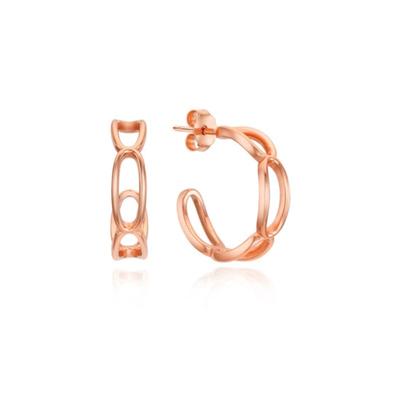 Tirr Lirr Brisa Oval Rund Silber Rosa Ohrringe TESSVP15903