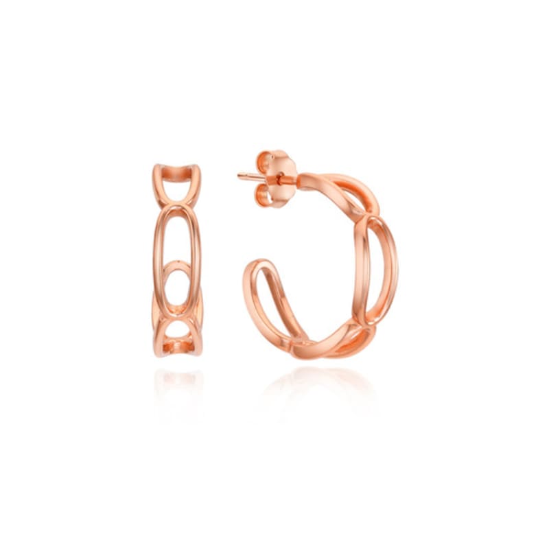 

Tirr Lirr Brisa Oval Round Silver Pink Earrings TESSVP15903 single type