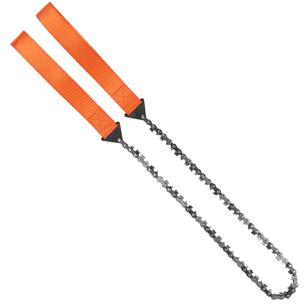 Υπαίθριο Μίνι Φορητό Χειροπρίονο Αλυσίδας Επιβίωσης 33δοντο Πριόνι Τσέπης Εργαλείο Κάμπινγκ Υλοτομίας πορτοκαλί