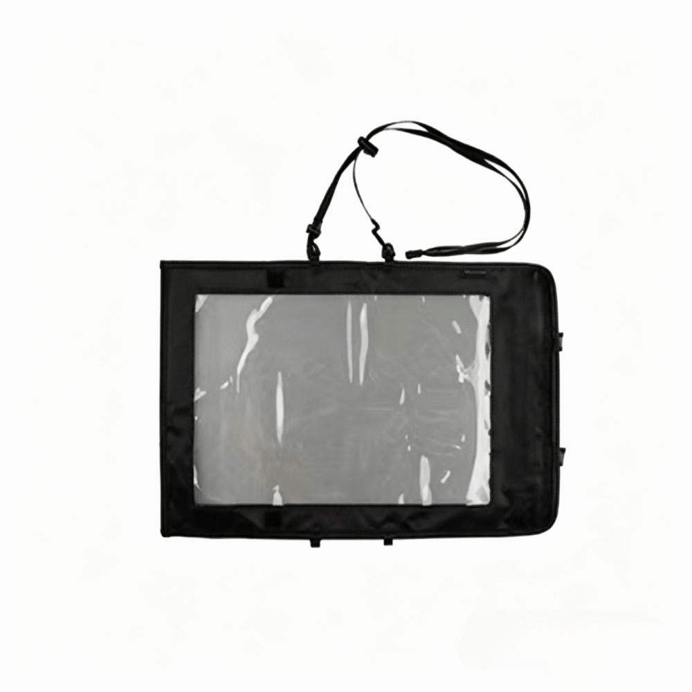 Clear Window Map Pouch Double Zipper Transparent Holder Multi-Purpose Waterproof Pouch  Hiking чёрный