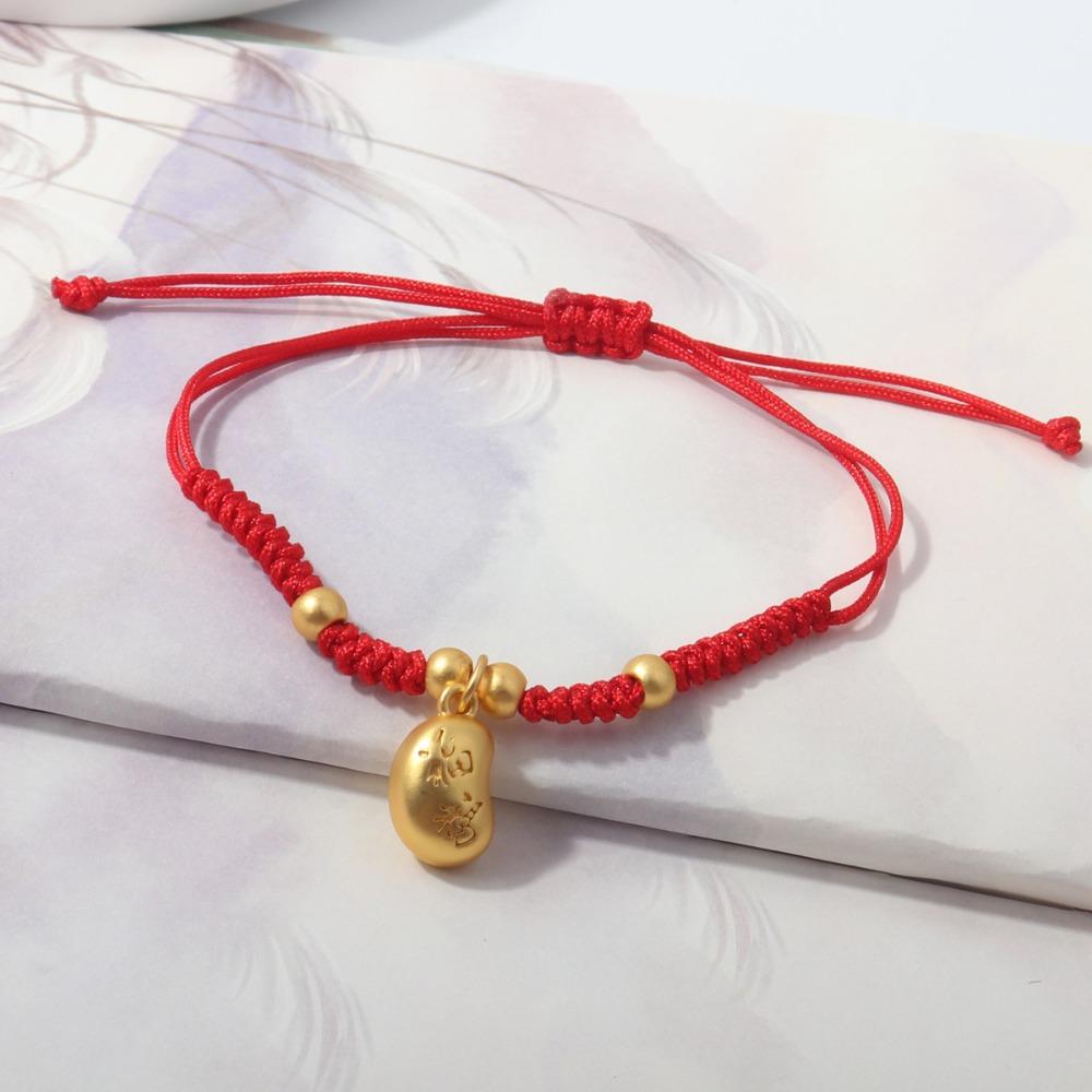 Chinese Style Lucky Red Rope New Year Fortune Bracelet Cute Snake Year Bracelet  Women