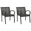Day and Night - Day and Night Garden Chairs 2 Units Steel and Black WPC