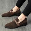 Herren Übergröße Retro Spitz zulaufende Leder Schuhe - Britischer Stil Lässig/Formell