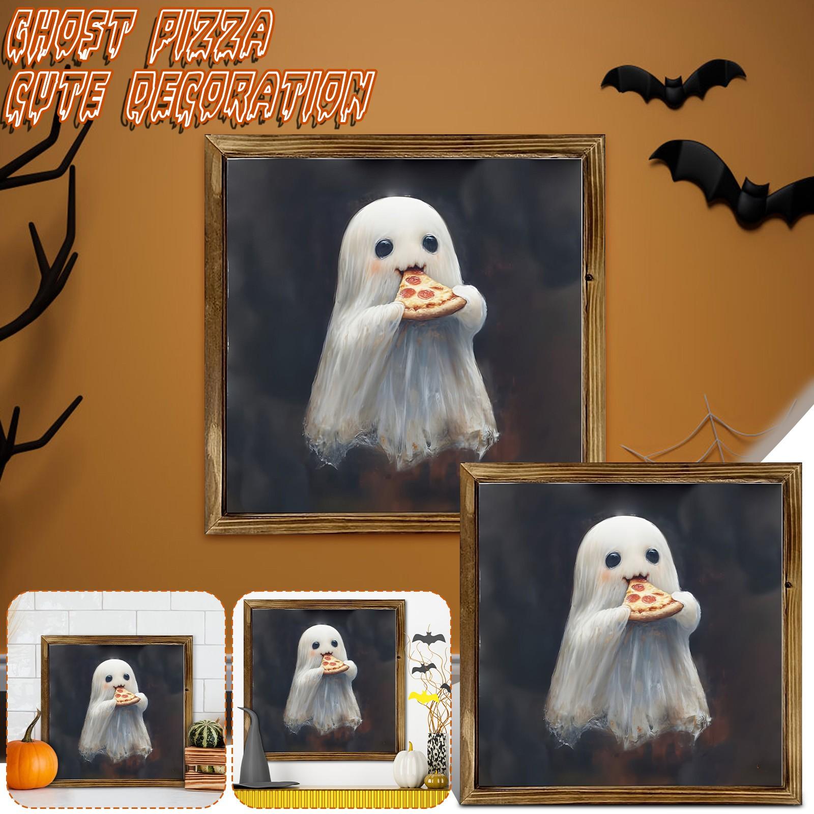 

Хэллоуин Украшения Деревянные Настенные Украшения Пицца Хэллоуин Милые Украшения One Size