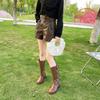 Women's Boots Match Well! Boots Women's American Vintage Martin Boots Brown Tall Boots Long Boots Western Cowboy Boots