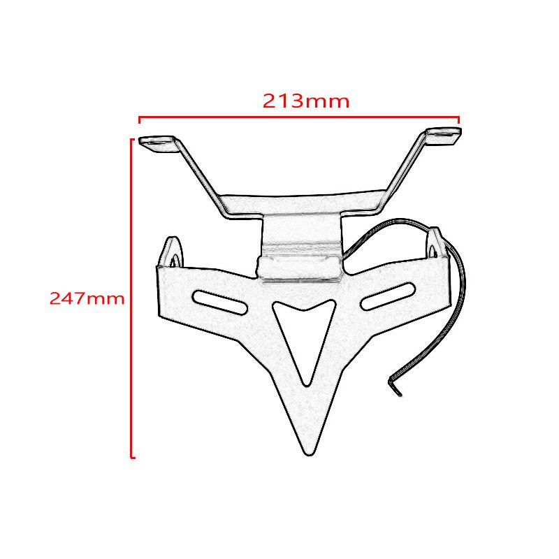 Motorcycle License Plate Holder Tail Light Bracket Tidy Fender Eliminator For Honda CB650R CBR650R CB CBR 650R 2019 2020