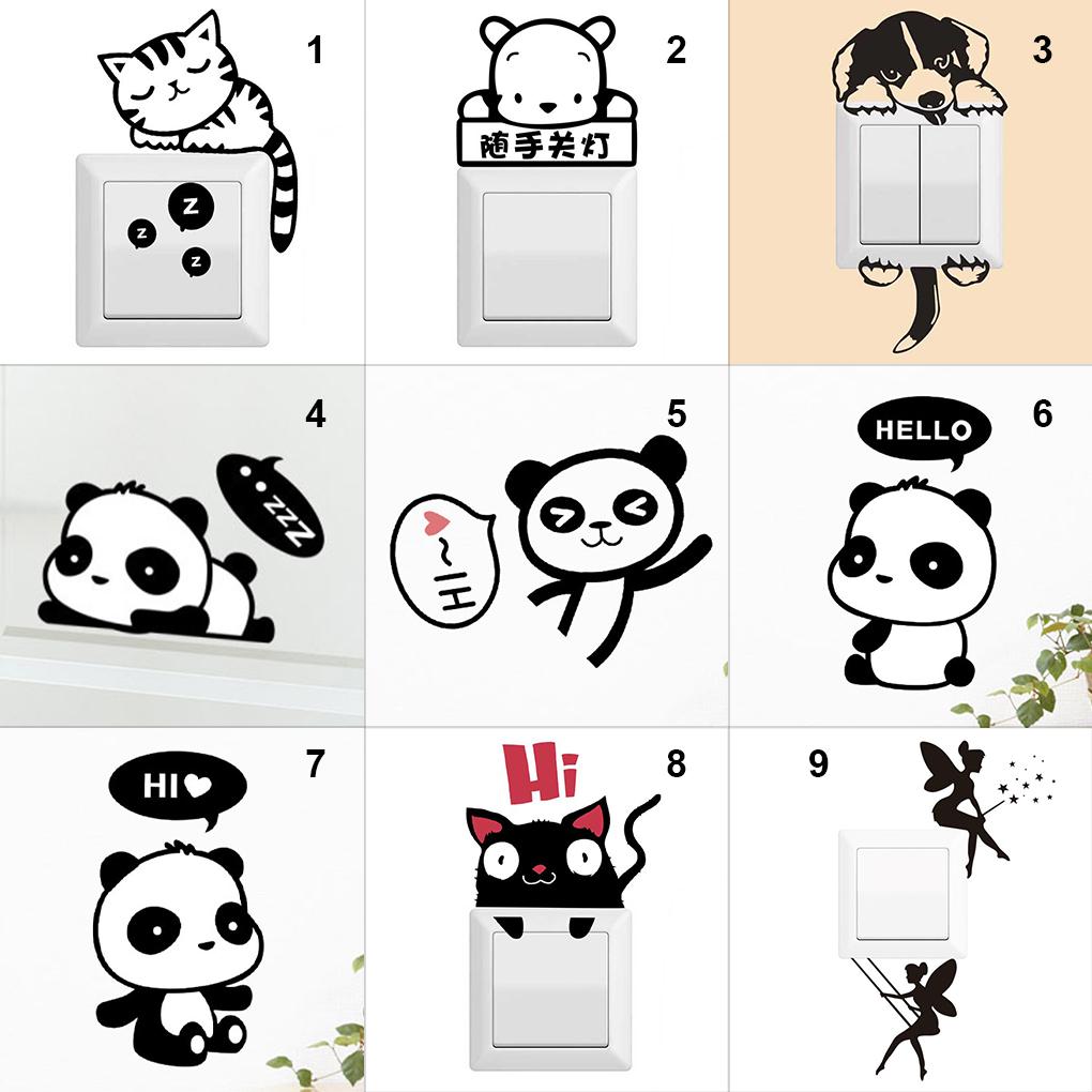 Plastic Wide Application Light Switch Stickers For Home Decoration Dark Wall Stickers Wall Decals