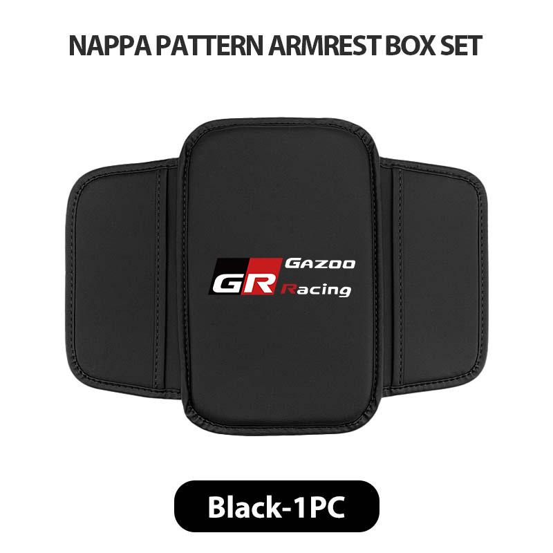 For Toyota Leather Car Armrest Box Cushion Side Storage Pocket Protector Cover GR Sport Crown RAV4 Yaris Land Cruiser Corolla