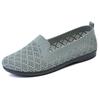 Womens Breathable Mesh Flat Shoes With Cutout Design Comfortable Slip-On Walking Fall