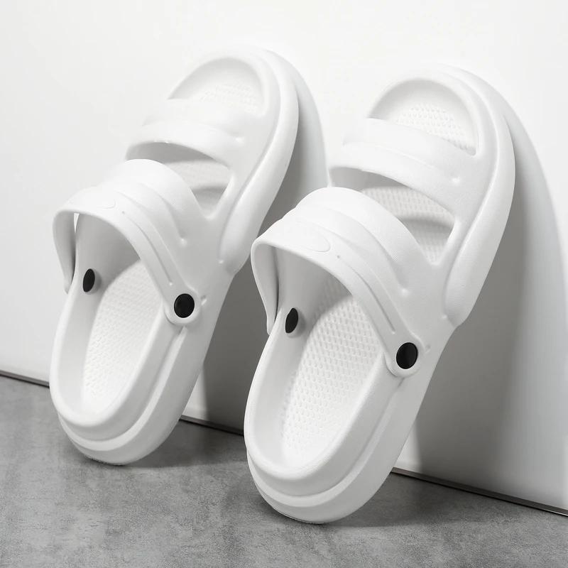 

2025 New Men s Platform Slipper Platform Bathroom Slide Non-slip Lightweight Comfortable Sandals 44-45 білий