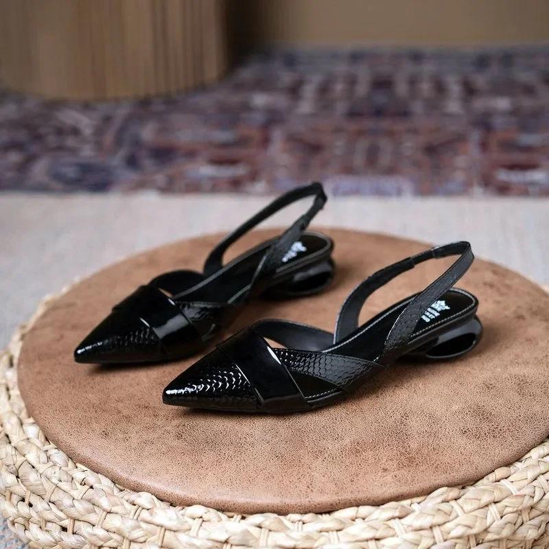 Shoes for Women 2025 Fashion Slip On Women's Pumps Autumn Pointed Toe Shallow Solid Dress Low-heeled Casual Office Ladies Shoes