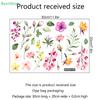 Mirror Stickers,Plant Flower Wall Stickers,Self-adhesive Wall Stickers For Decorating Mirrors In The Bedroom And Bathroom