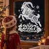 No Glue Holiday Window Art 2027 Goat Static Glass Sticker Removable PVC Clings for Russian New Electrostatic Adhesion Decor Year Decoration Reusable