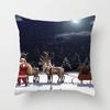 Christmas Pillowcase Winter Snow Scene Santa Claus Print Pillowcase Living Room Sofa Cushion Cover Christmas Home Decoration